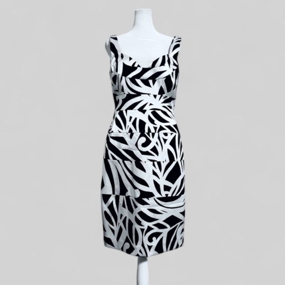 White House Black Market Dresses & Skirts - WHBM Abstract Sleeveless Satin Mini Dress